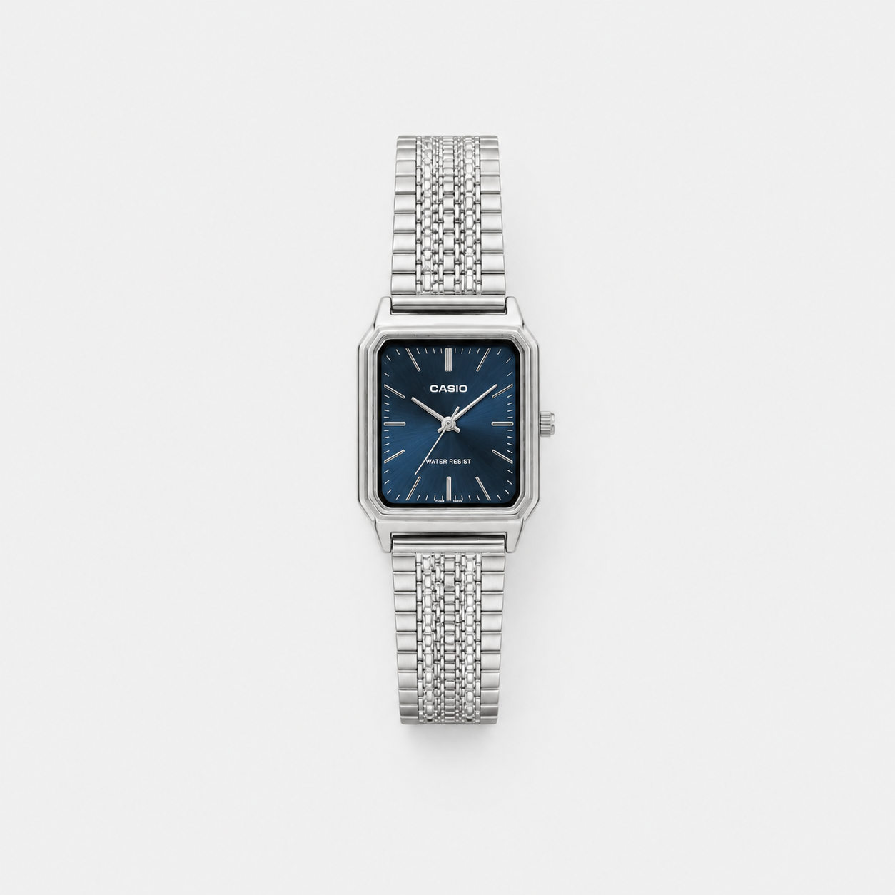 Montre Casio Unisexe LTP-B140D-2AV – Cadran Bleu, Bracelet Acier Argenté
