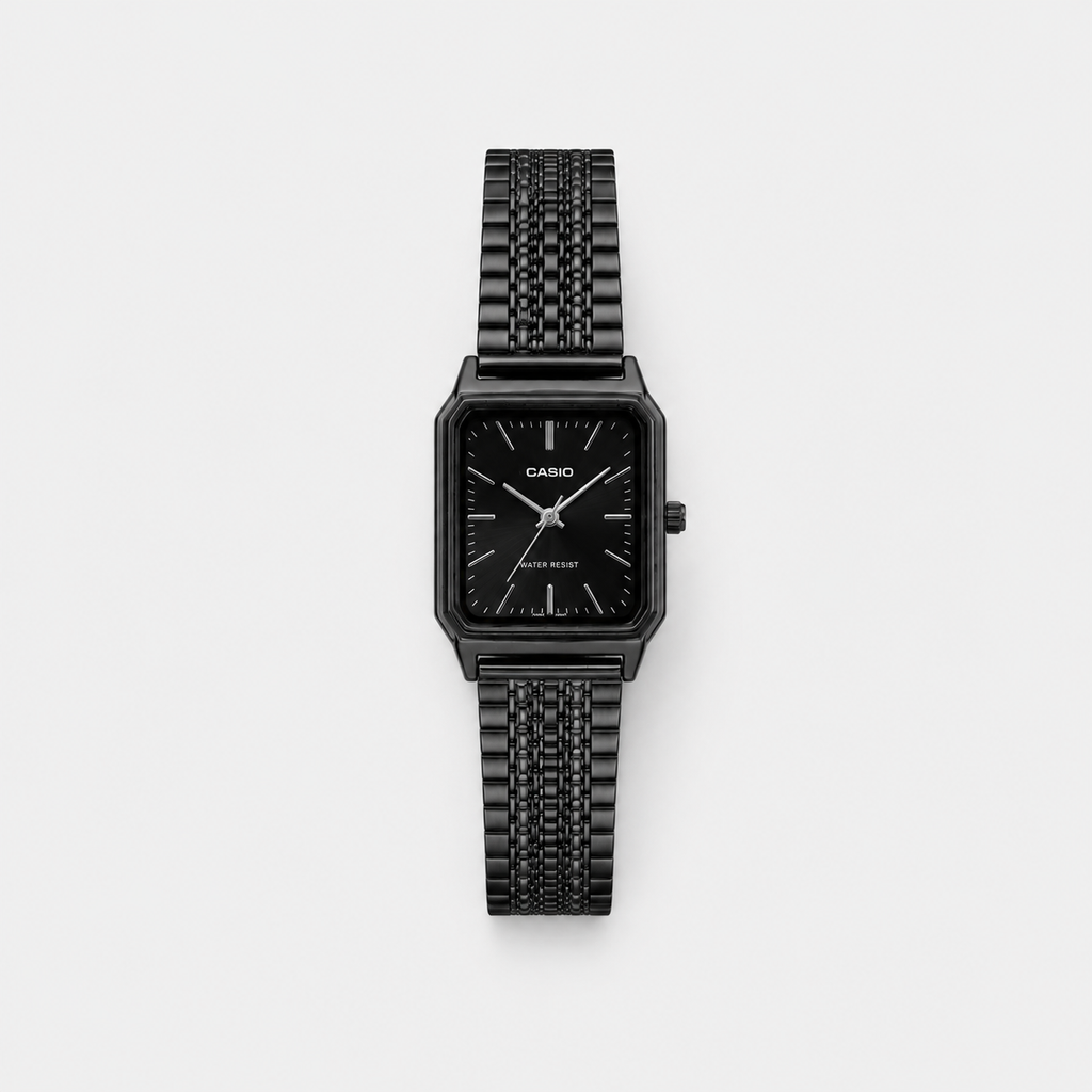 Montre Casio Unisexe LTP-B140D-1AV – Cadran Noir, Bracelet Acier Noir