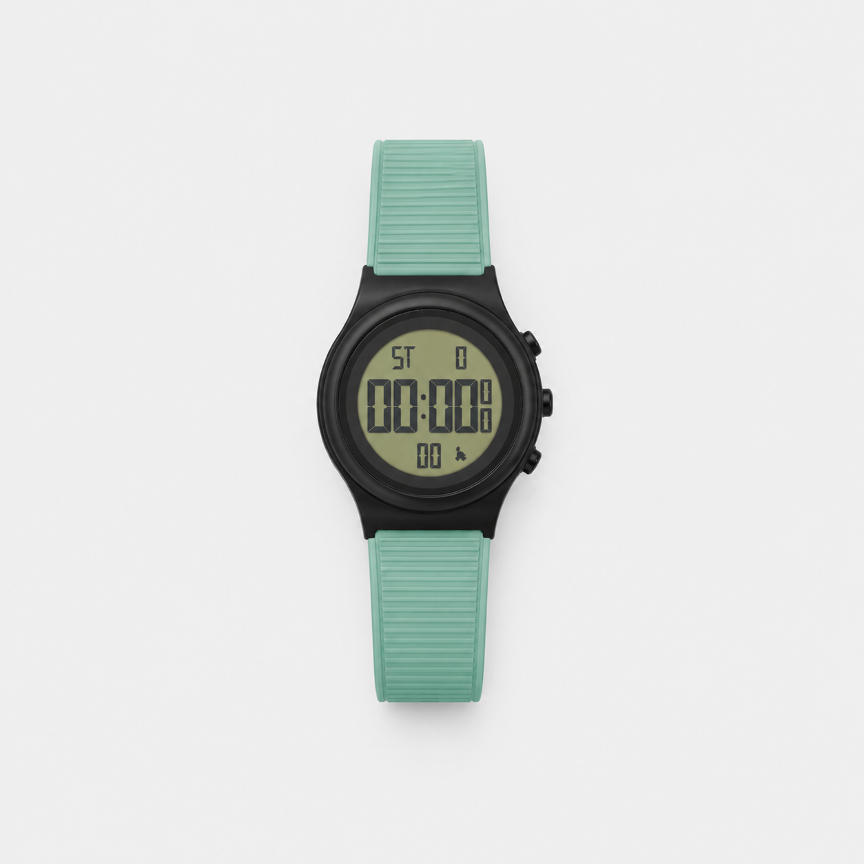 Montre Digitale Bami Homme Noire – Bracelet Silicone, Affichage LCD