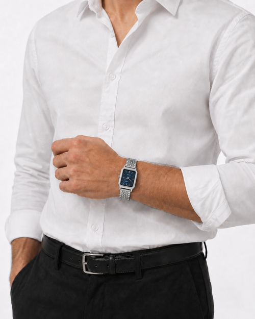 Montre Casio Unisexe LTP-B140D-2AV – Cadran Bleu, Bracelet Acier Argenté