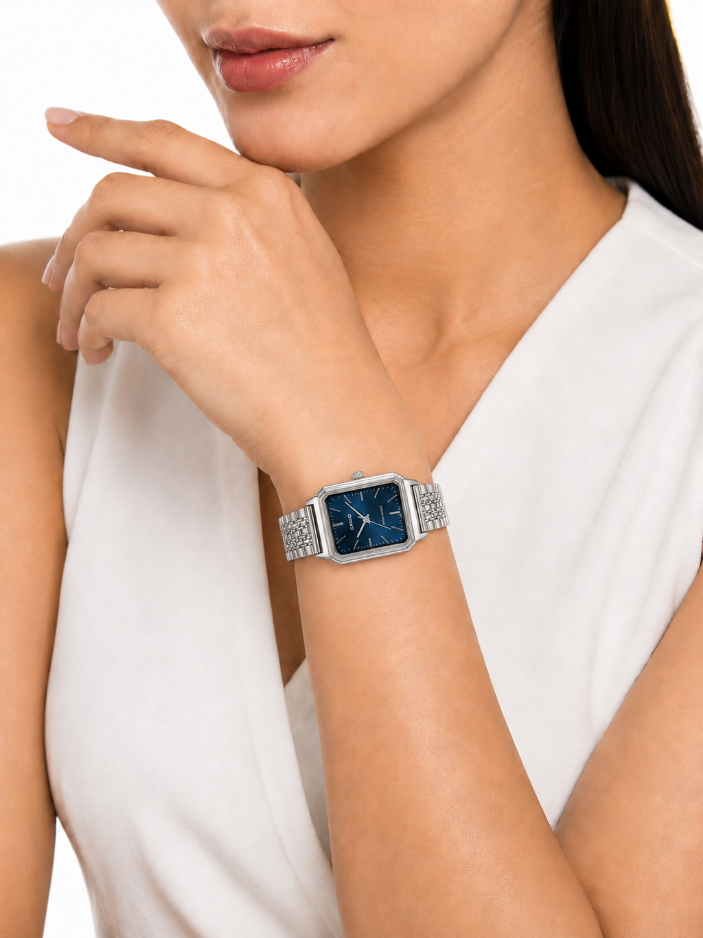 Montre Casio Unisexe LTP-B140D-2AV – Cadran Bleu, Bracelet Acier Argenté