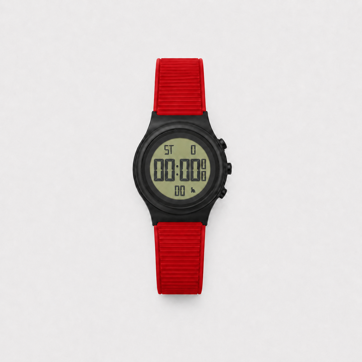 Montre Digitale Bami Homme Noire – Bracelet Silicone, Affichage LCD